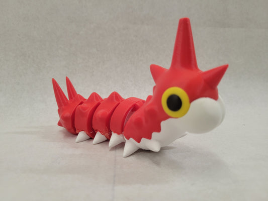 3D Printed Articulated Wurmple Toy - Unique Collectible, Bug Pokemon Gift for Gen 3 Fans, Perfect for Any Pokemon Lover!