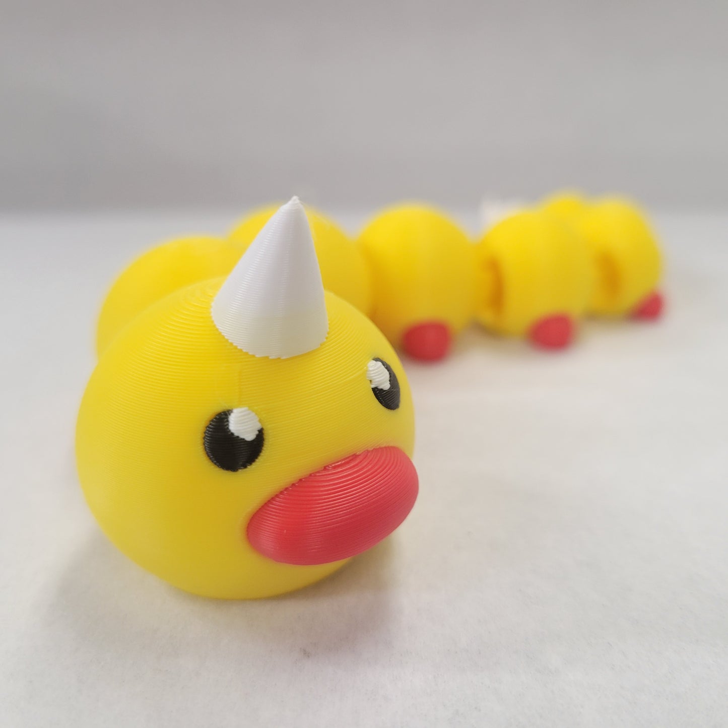 Articulated Weedle Fidget Toy - 8" Multicolor 3D Printed Pokémon Collectible, Stress Relief & Interactive Fun