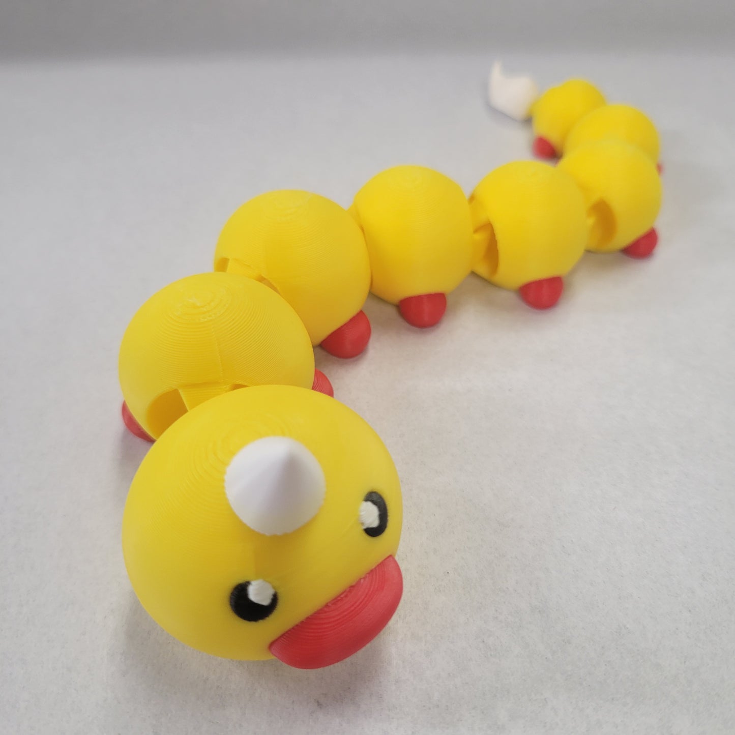 Articulated Weedle Fidget Toy - 8" Multicolor 3D Printed Pokémon Collectible, Stress Relief & Interactive Fun