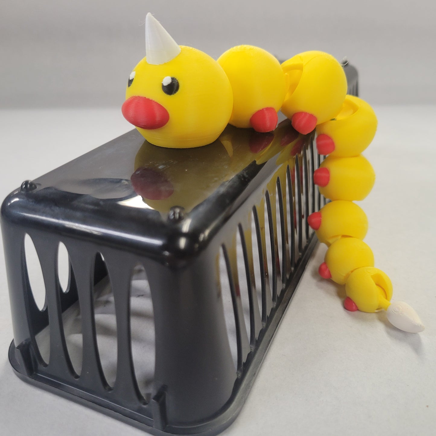 Articulated Weedle Fidget Toy - 8" Multicolor 3D Printed Pokémon Collectible, Stress Relief & Interactive Fun