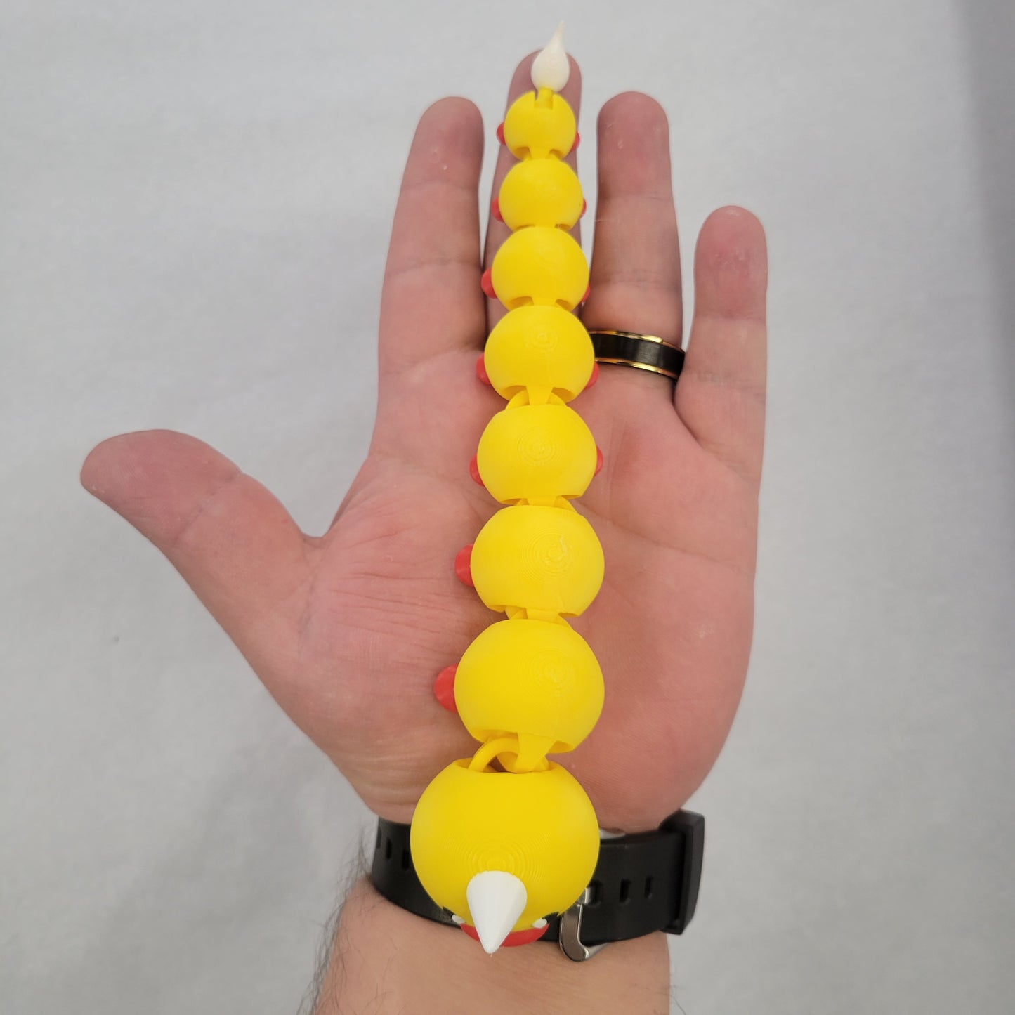 Articulated Weedle Fidget Toy - 8" Multicolor 3D Printed Pokémon Collectible, Stress Relief & Interactive Fun